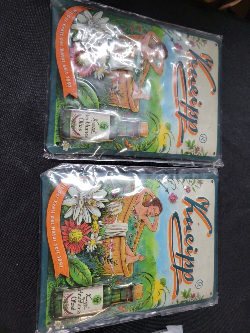 Kneipp Heublumen-Ölbad new lot metal signs rare
